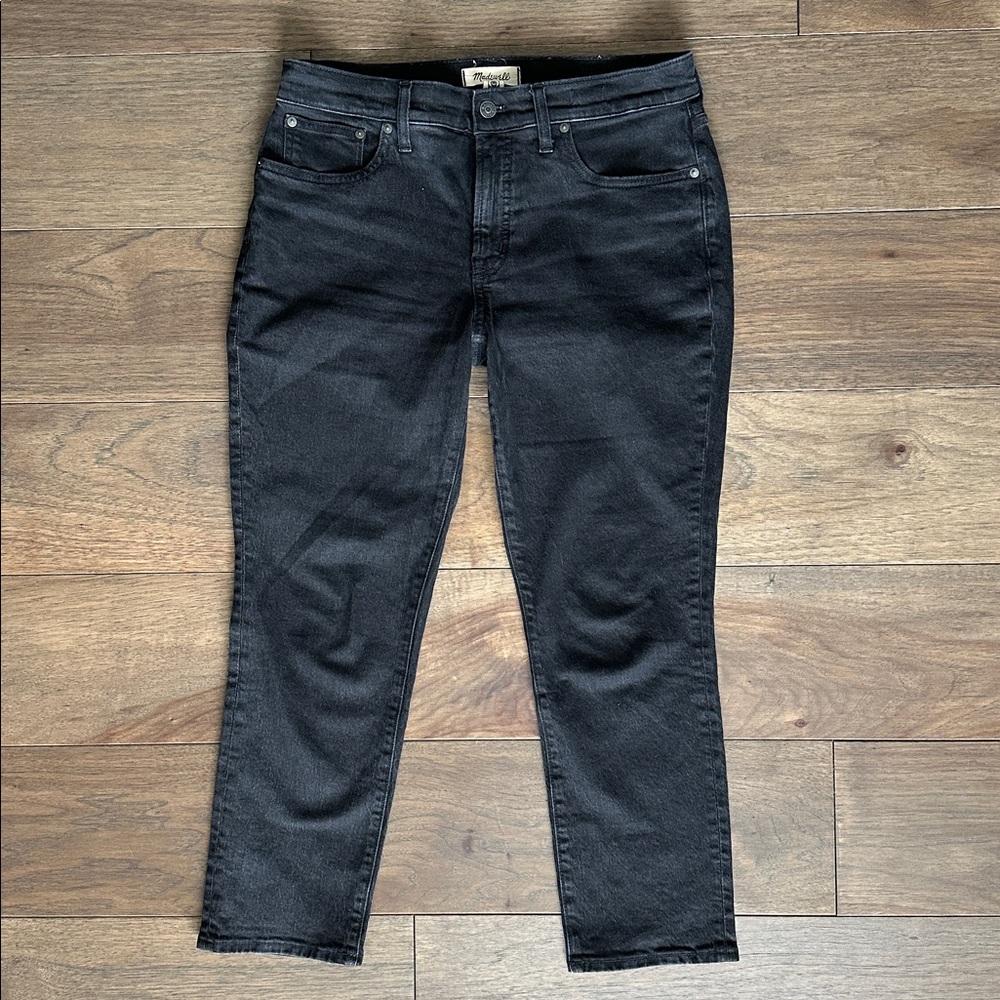 Madewell Mid Rise Perfect Vintage Straight Jean, Black
